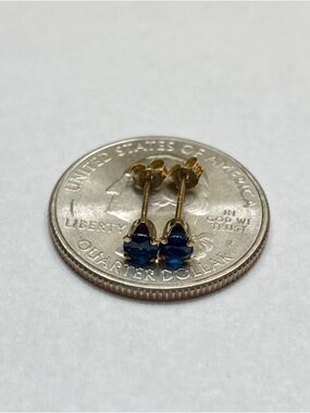 14k Gold Sapphire Earrings